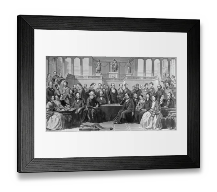Framed Print : American Authors Of The 19Th Century Framed Print : American Authors Of The 19Th Century