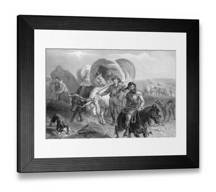 Framed Print : Emigrants Crossing The Plains, 1869 Framed Print : Emigrants Crossing The Plains, 1869