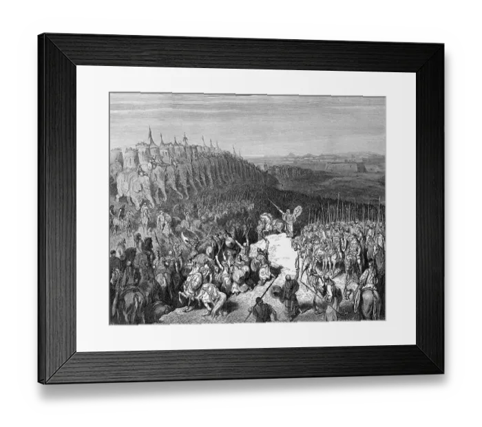 Framed Print : Isrealite Leader Encouraging Army Forwar Framed Print : Isrealite Leader Encouraging Army Forwar