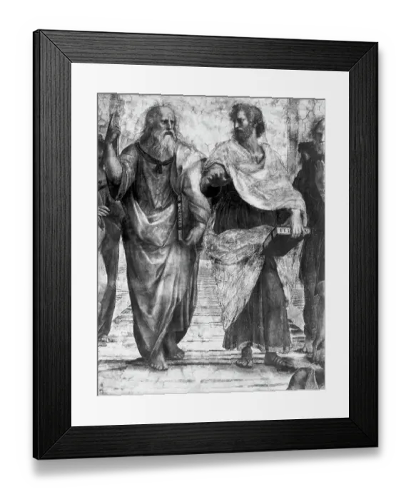 Framed Print : Detail Showing Plato and Aristotle from The School of Athens By Raphael Framed Print : Detail Showing Plato and Aristotle from The School of Athens By Raphael