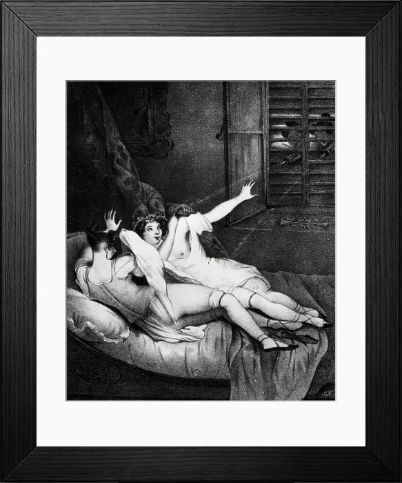 Framed Print : Two Lesbians In Bed