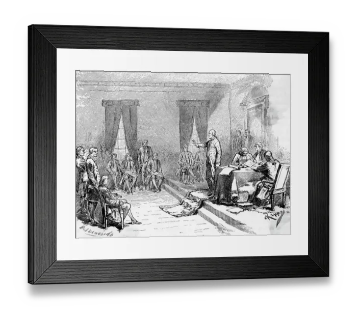 Framed Print : George Washington At Constitutional Conv Framed Print : George Washington At Constitutional Conv
