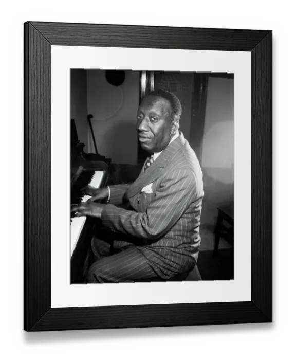 Framed Print : James Johnson Seated Playing Piano