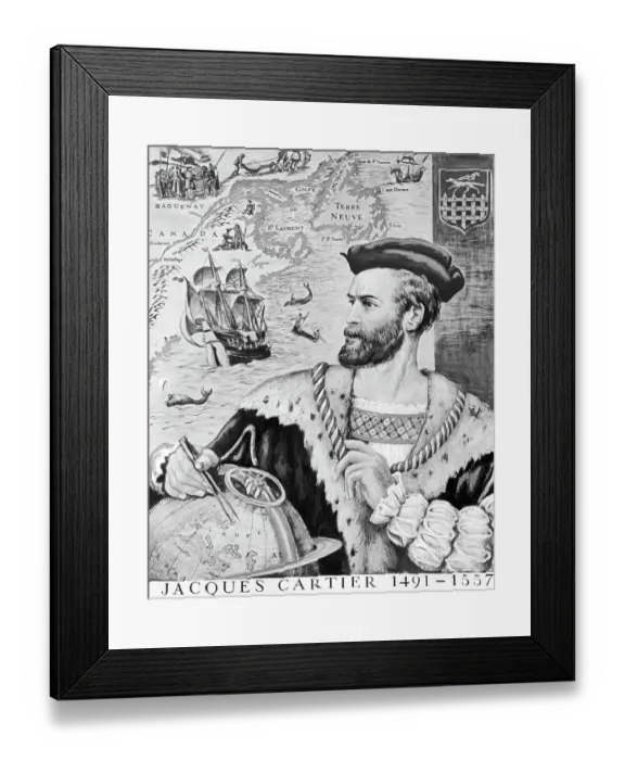 Framed Print : French Explorer And Sailor Cartier Framed Print : French Explorer And Sailor Cartier
