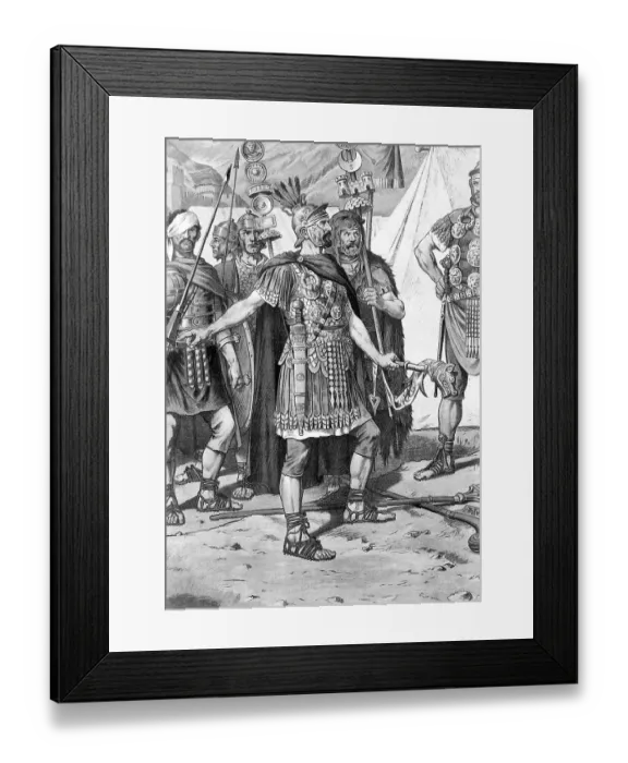 Framed Print : Lithograph Of Roman Officer Framed Print : Lithograph Of Roman Officer