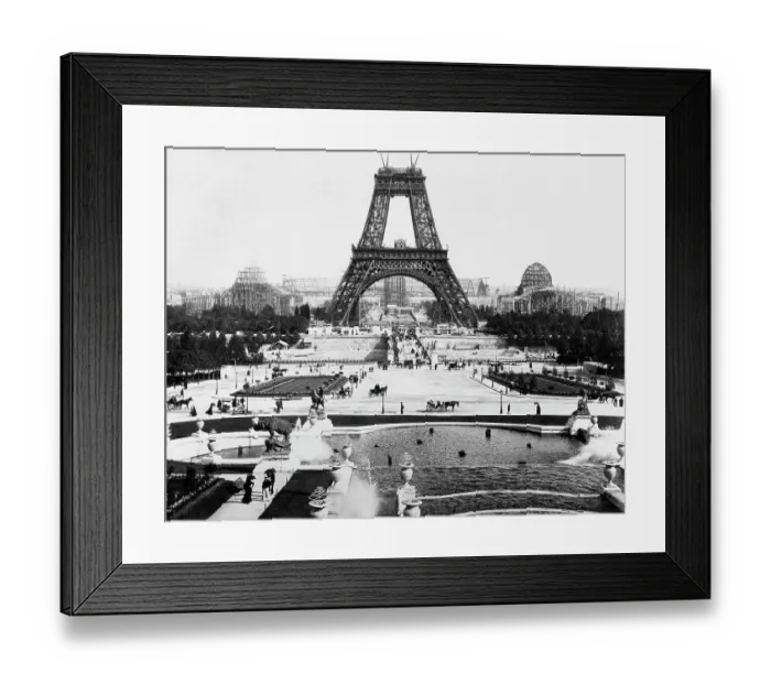 Framed Print : Eiffel Tower Being Constructed Halfway Framed Print : Eiffel Tower Being Constructed Halfway