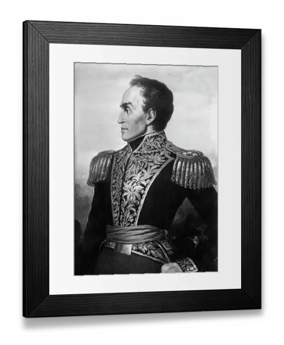 Framed Print : Portrait Painting of Simon Bolivar Framed Print : Portrait Painting of Simon Bolivar