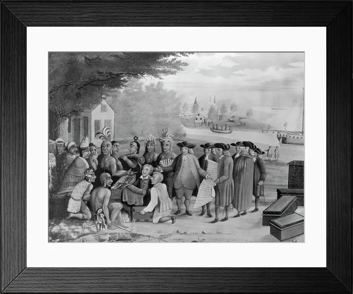 Framed Print : Penn's Treaty with the Indians by Edward Hicks Framed Print : Penn's Treaty with the Indians by Edward Hicks