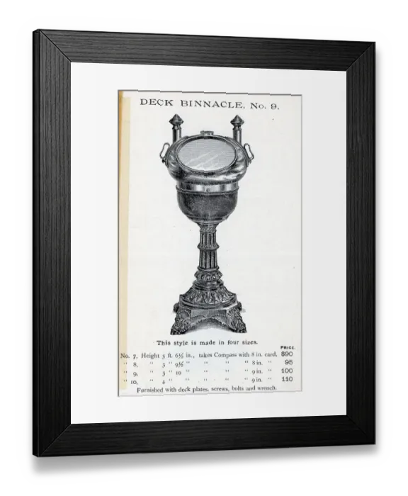 Framed Print : Non Magnetic Stand For Ship Compass Framed Print : Non Magnetic Stand For Ship Compass