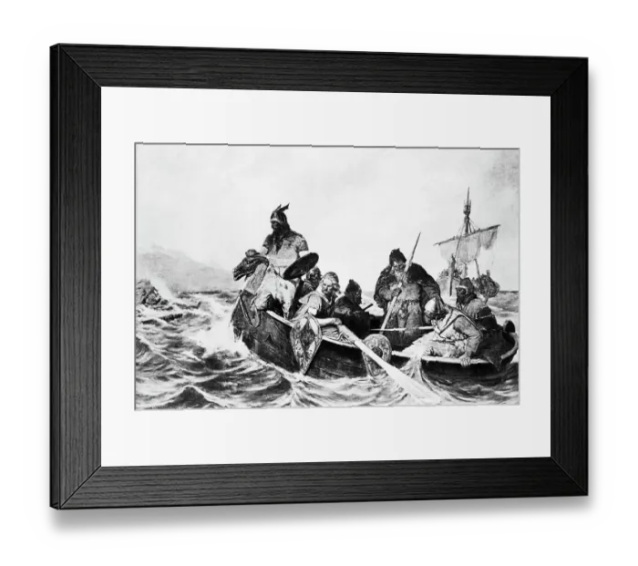 Framed Print : Ptg. Of L. Eriksson Off The Coast