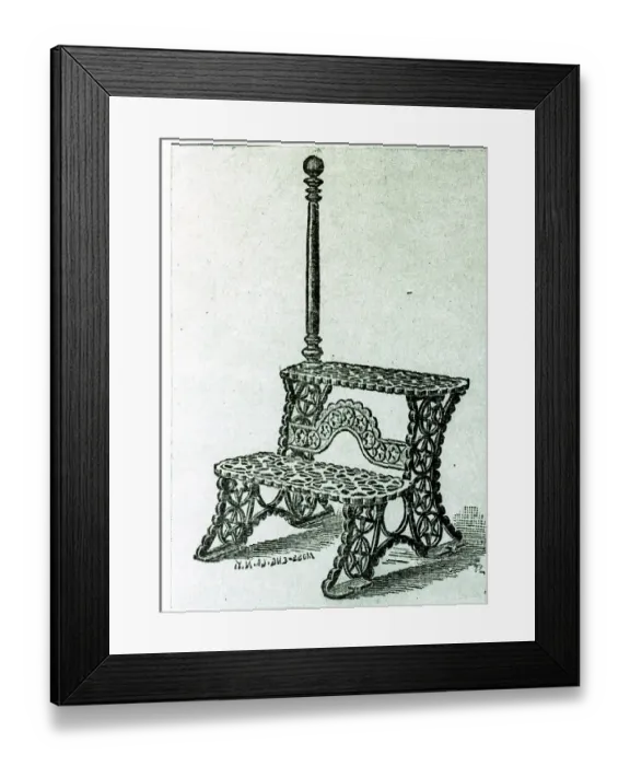 Framed Print : Carriage Steps Woodcut Framed Print : Carriage Steps Woodcut