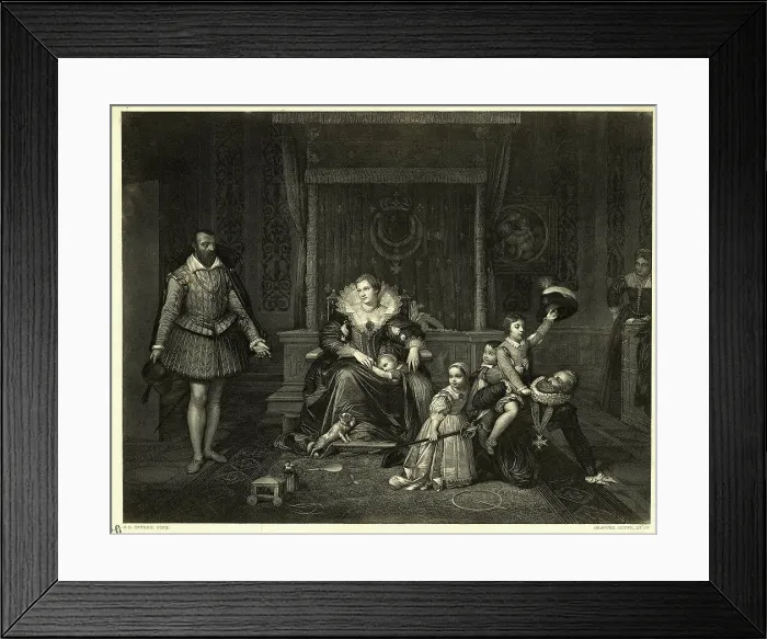 Framed Print : Henry IV Of France Playing With Children Framed Print : Henry IV Of France Playing With Children