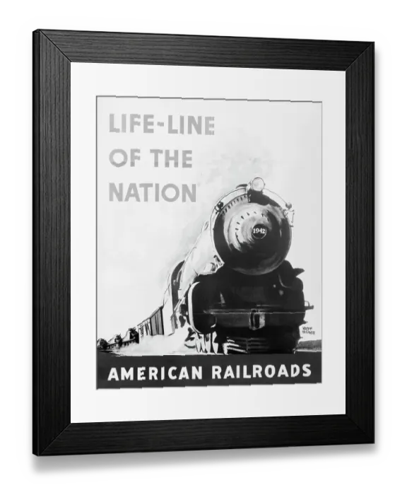 Framed Print : Poster Of Railroad Train Framed Print : Poster Of Railroad Train