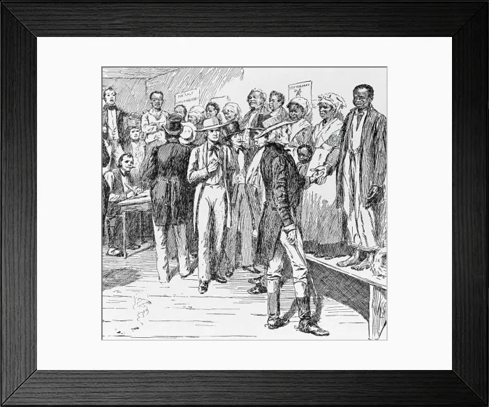 Framed Print : The Slave Aucton At New Orleans