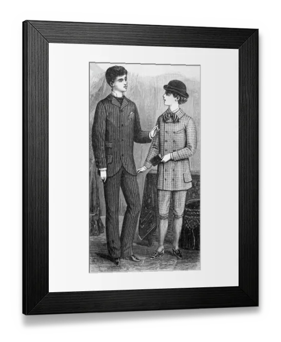 Framed Print : Boys School Business &Knickerbocker Suit Framed Print : Boys School Business &Knickerbocker Suit