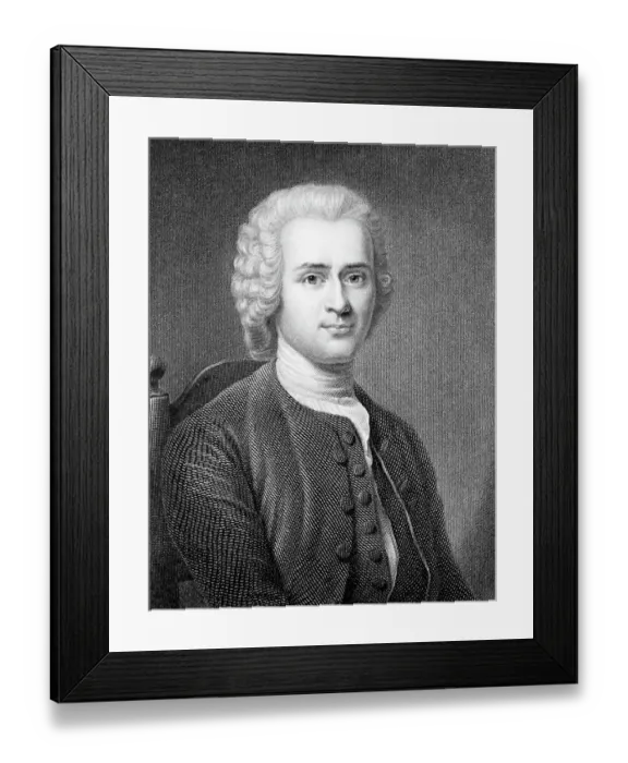Framed Print : Portrait Of Jean-Jacques Rousseau