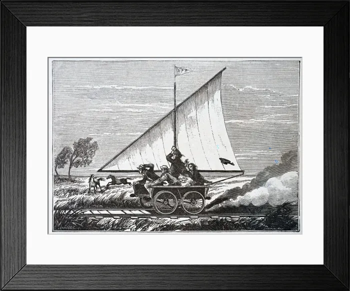 Framed Print : A Sail Wagon In The 19Th Century Framed Print : A Sail Wagon In The 19Th Century
