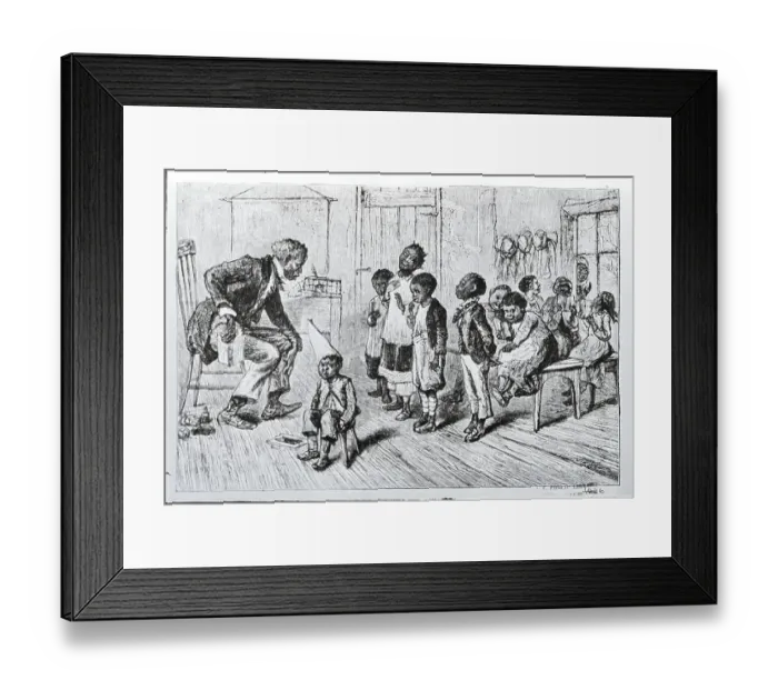 Framed Print : African American Village School in America, 1880 Framed Print : African American Village School in America, 1880
