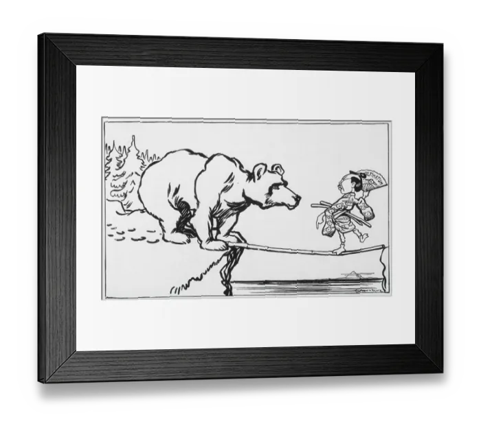 Framed Print : Japan Challenges The Russian Bear