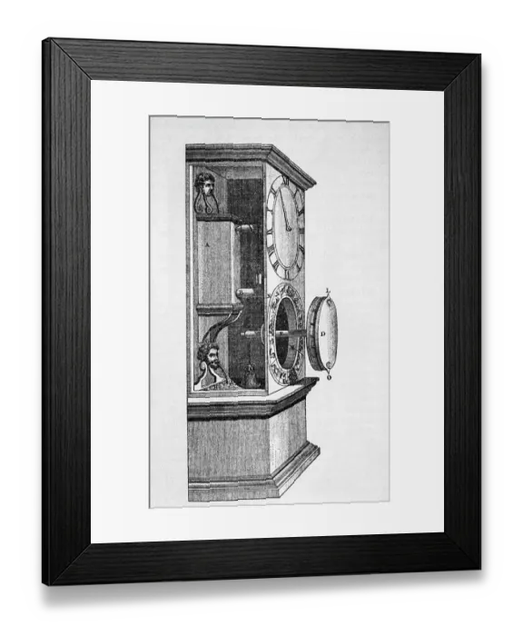 Framed Print : Water Clock Made By Ktesibius Framed Print : Water Clock Made By Ktesibius