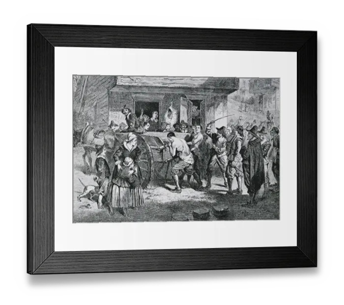 Framed Print : Whipping Quakers In Streets Of Boston Framed Print : Whipping Quakers In Streets Of Boston