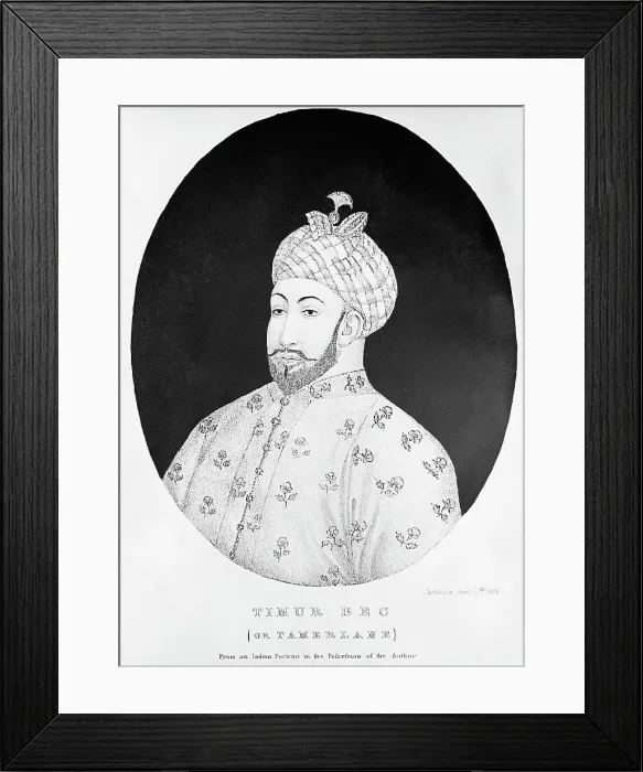 Framed Print : Timur Beg Or Tamerlane / Portrait / Indian Framed Print : Timur Beg Or Tamerlane / Portrait / Indian
