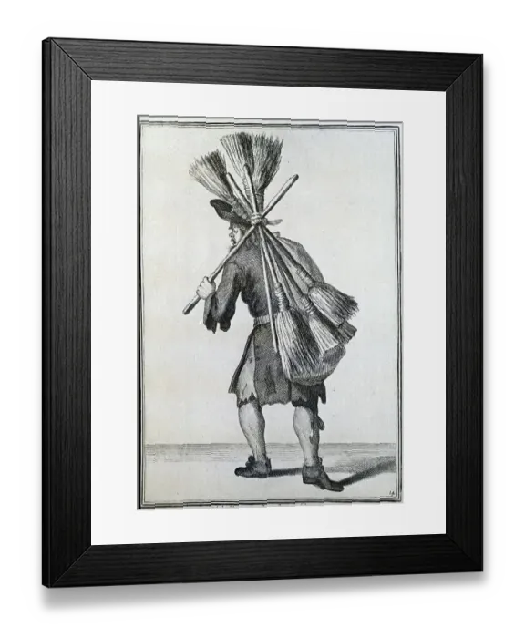 Framed Print : Broom Salesman Of Old London Framed Print : Broom Salesman Of Old London