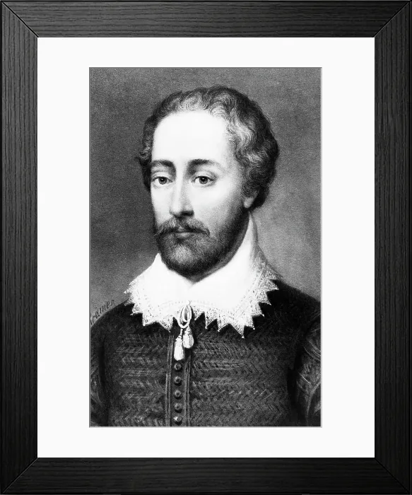 Framed Print : Portrait of Edmund Spenser Engraving After a Painting by Georges Ventue Framed Print : Portrait of Edmund Spenser Engraving After a Painting by Georges Ventue