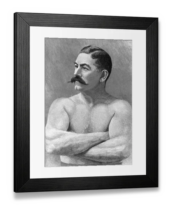 Framed Print : Engraving Of Boxer John Sullivan Framed Print : Engraving Of Boxer John Sullivan