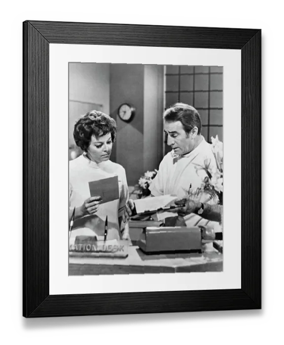 Framed Print : Emily Mclaughlin And John Beradino