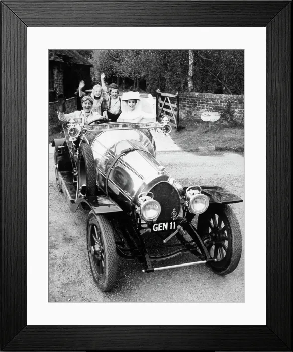 Framed Print : Chitty Chitty Bang Bang Cast and Car