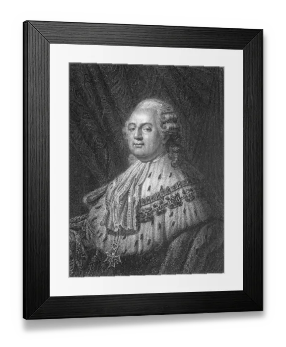 Framed Print : Engraving Of Louis The Xvi, Portrait Framed Print : Engraving Of Louis The Xvi, Portrait
