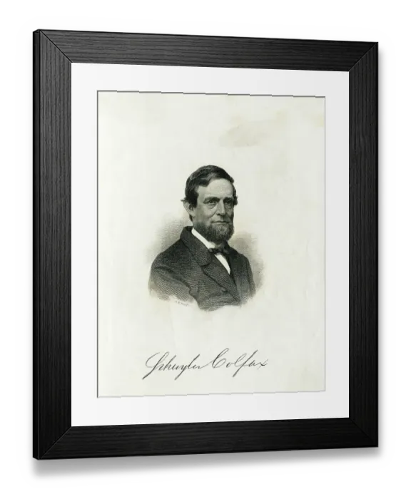 Framed Print : Portrait of Schuyler Colfax Framed Print : Portrait of Schuyler Colfax