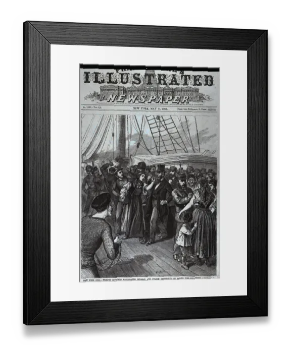 Framed Print : Health Officers Giving Vaccinations Framed Print : Health Officers Giving Vaccinations