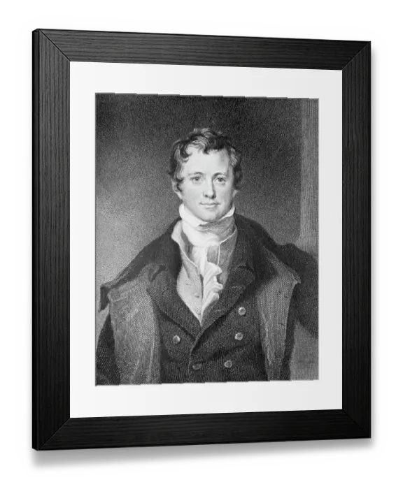 Framed Print : Engraving of Sir Humphrey Davy Framed Print : Engraving of Sir Humphrey Davy