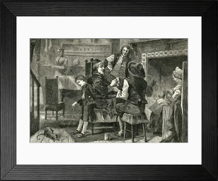 Framed Print : Dutch Household in New Amsterdam Framed Print : Dutch Household in New Amsterdam