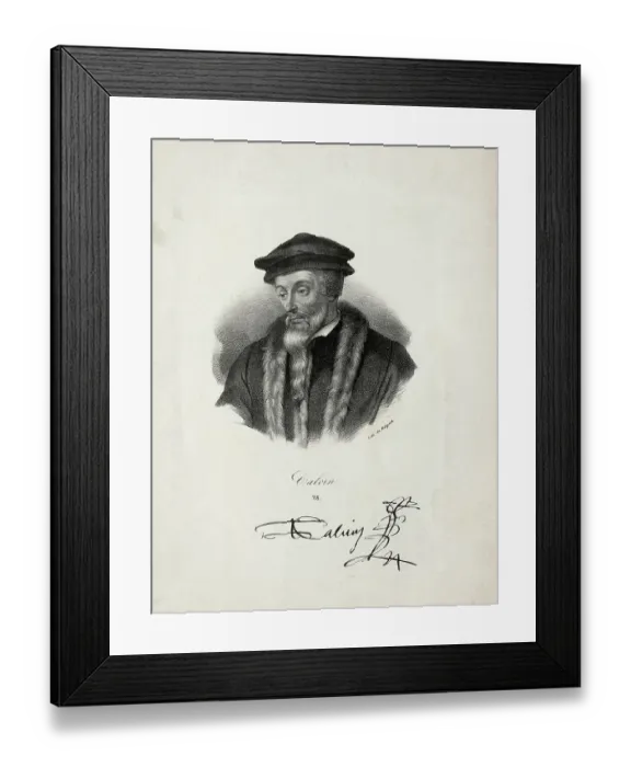 Framed Print : French Theologian John Calvin Framed Print : French Theologian John Calvin