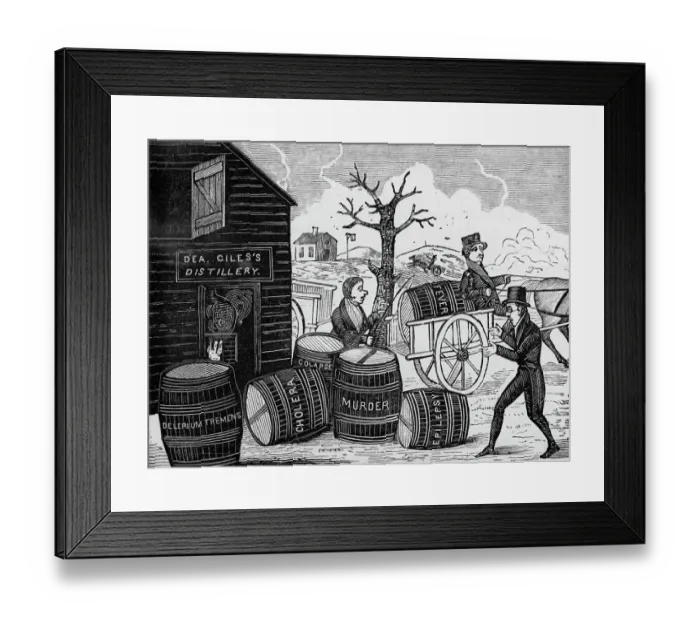 Framed Print : Overindulgence Of Alcohol Cartoon Framed Print : Overindulgence Of Alcohol Cartoon