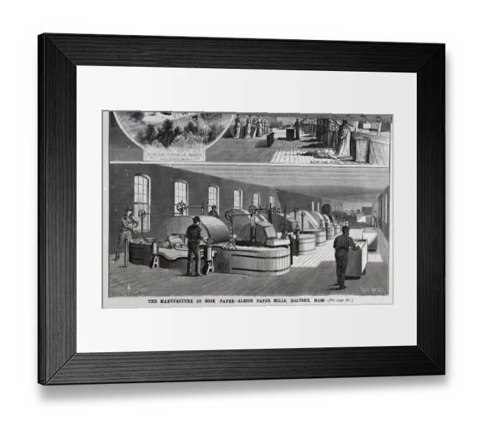 Framed Print : The Manufacture Of Book Paper