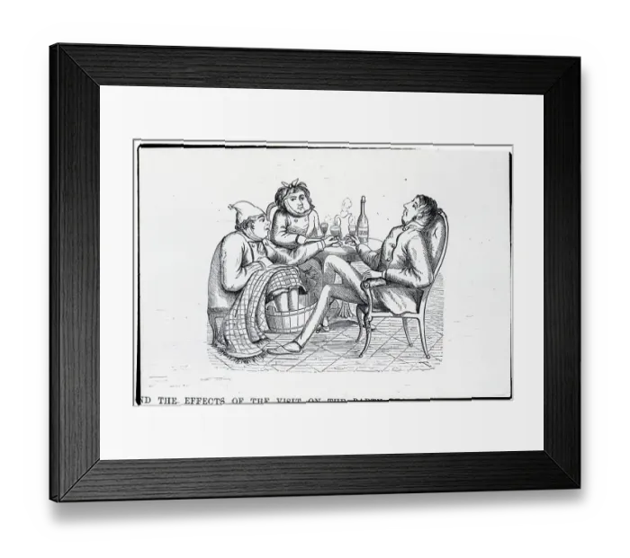 Framed Print : Treating Cold With Footbath And Brandy Framed Print : Treating Cold With Footbath And Brandy