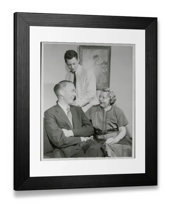 Framed Print : John Kerr with June Walker and Robert Anderson Framed Print : John Kerr with June Walker and Robert Anderson