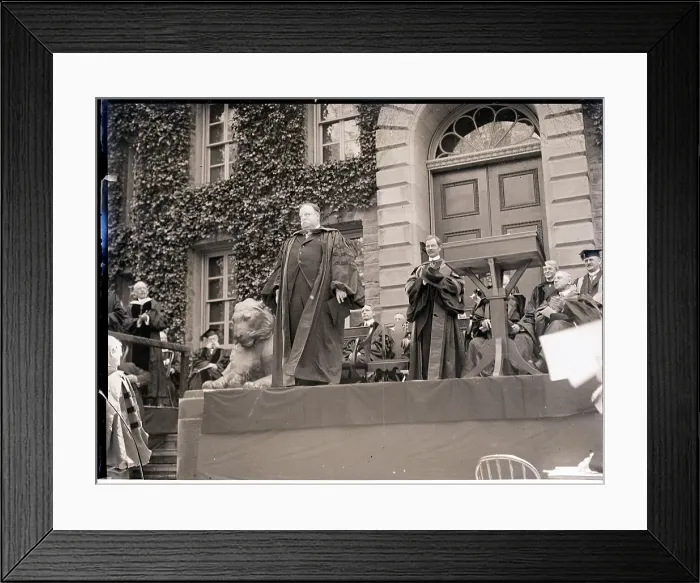 Framed Print : William H. Taft Giving Graduation Speech