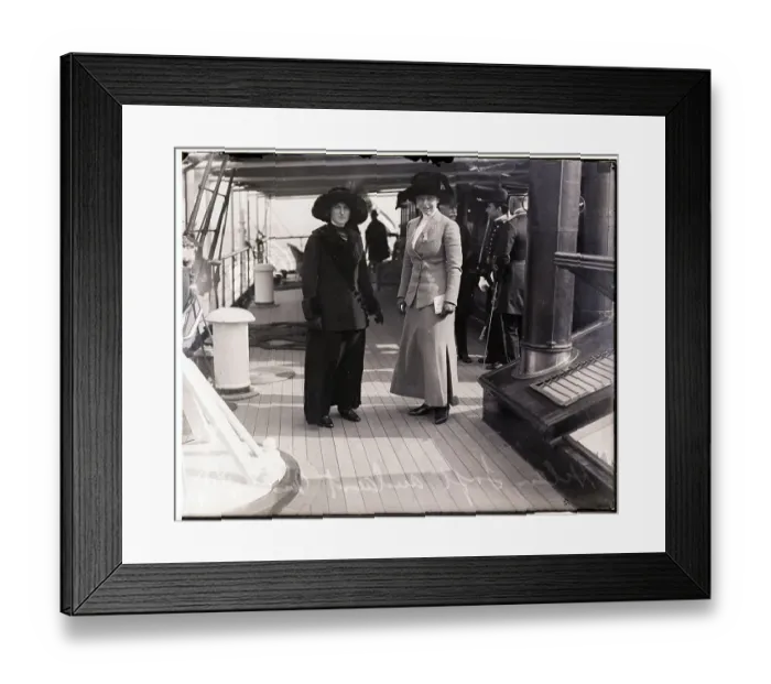 Framed Print : Helen Taft & Mrs. E. Loughlin On Deck Framed Print : Helen Taft & Mrs. E. Loughlin On Deck