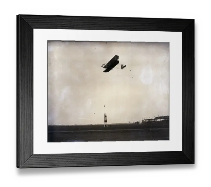 Framed Print : Wright Bros Airplane Flying Over Flag Framed Print : Wright Bros Airplane Flying Over Flag