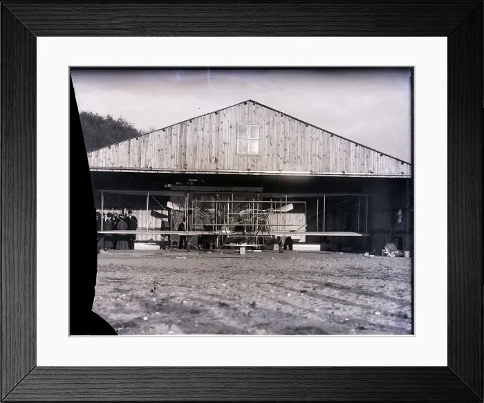 Framed Print : Wright Bros. Airplane Resting On Ground Framed Print : Wright Bros. Airplane Resting On Ground