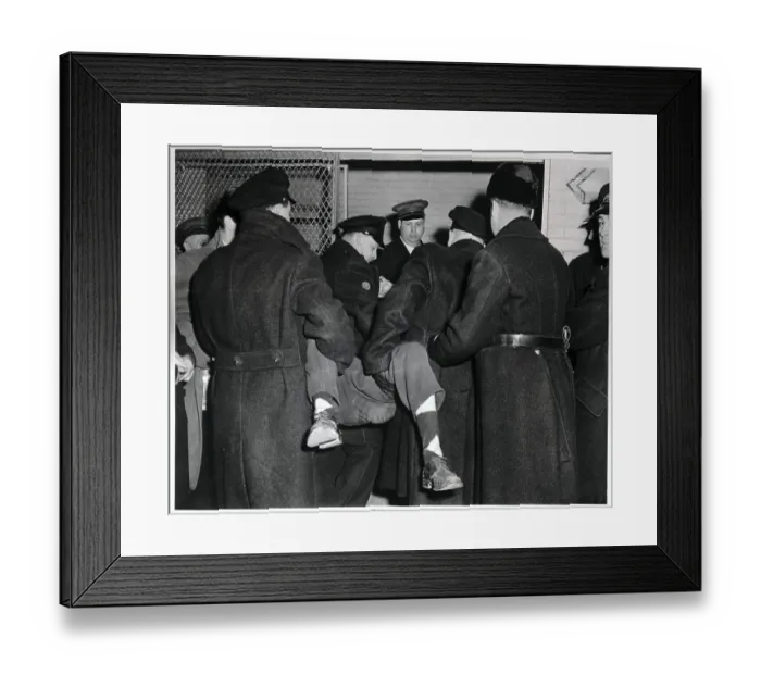 Framed Print : Police Load People into Paddy Wagon Framed Print : Police Load People into Paddy Wagon
