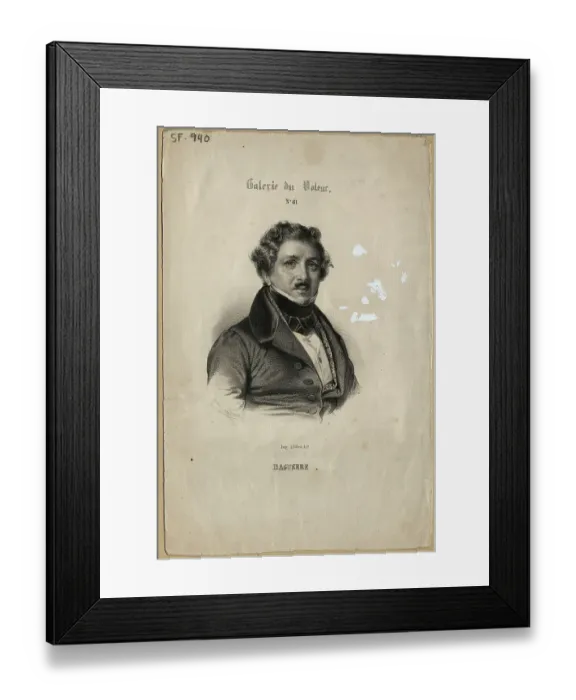 Framed Print : Louis Daguerre In Headshoulders Portrait Framed Print : Louis Daguerre In Headshoulders Portrait
