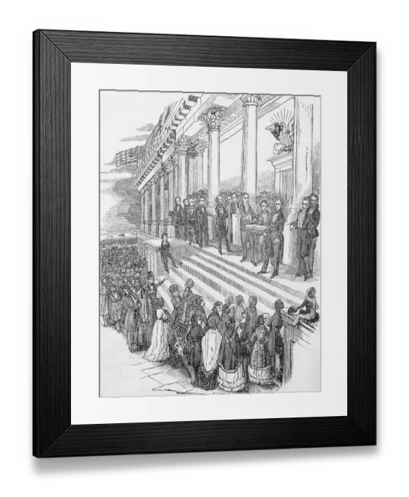 Framed Print : People Attending William Henry Harrison's Inauguration Framed Print : People Attending William Henry Harrison's Inauguration