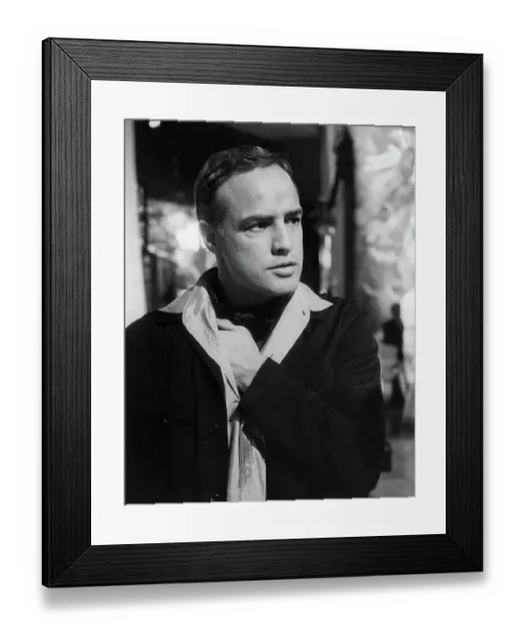 Framed Print : Portrait of Marlon Brando Framed Print : Portrait of Marlon Brando
