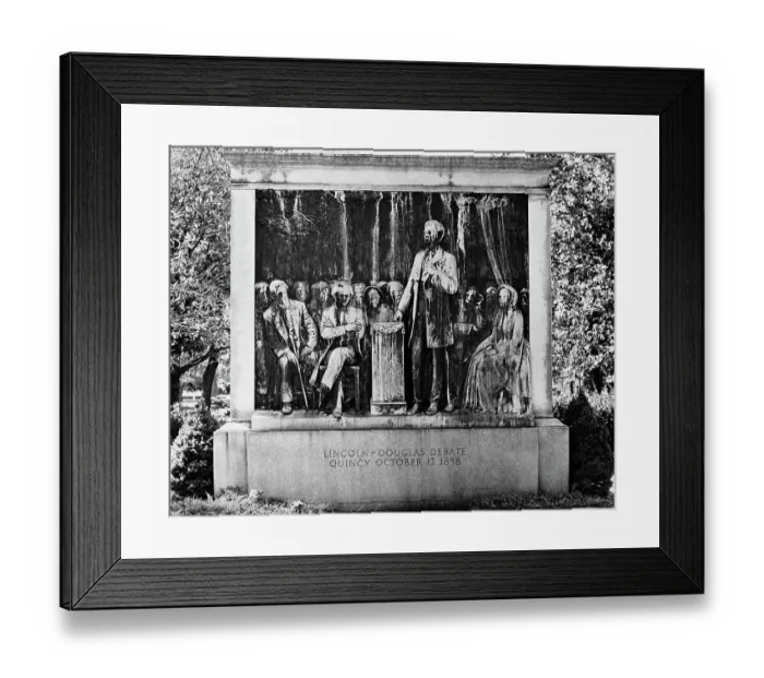 Framed Print : Close-Up:Lincoln / Douglas Debate Monument Framed Print : Close-Up:Lincoln / Douglas Debate Monument